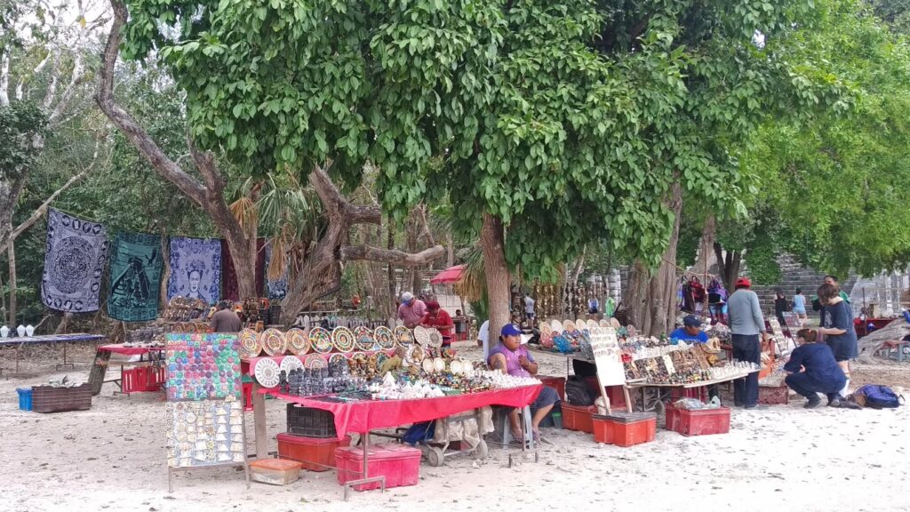 puestos de vendedores Chichen Itzá